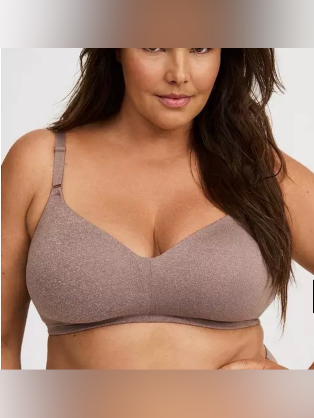 Torrid heathered taupe brown Dream Wire-Free Bra 44B